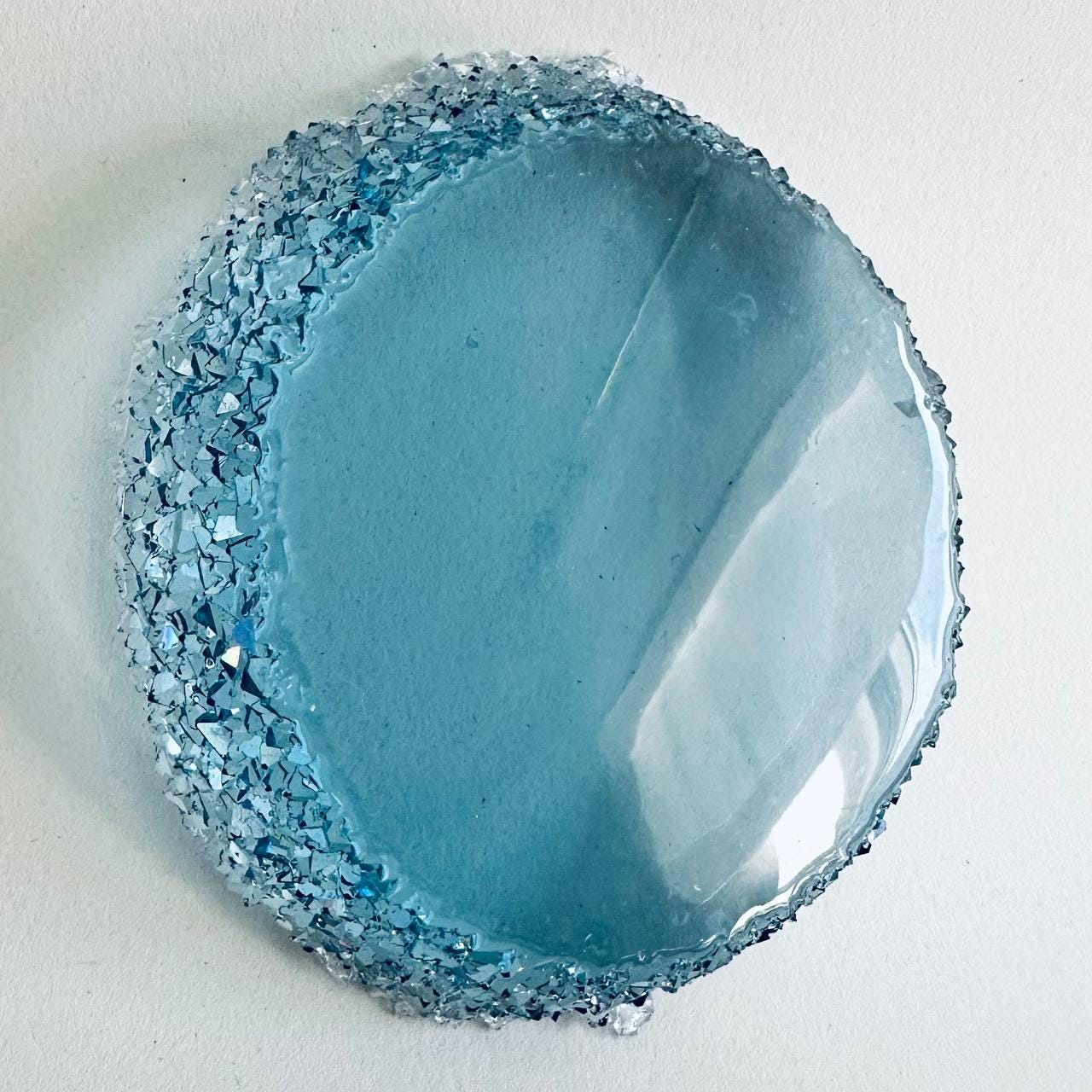 New Sparkle Coaster with Crystal Edges Silicone Mold Resin Molds Ideas Decor Shop