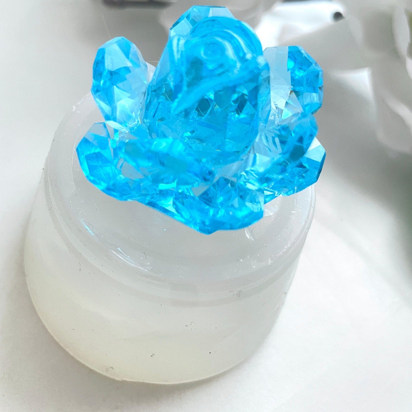 Sparkling Crystal Rose Flower Silicone Mold for Resin, Jewelry, Crafts Resin Molds Ideas Decor Shop