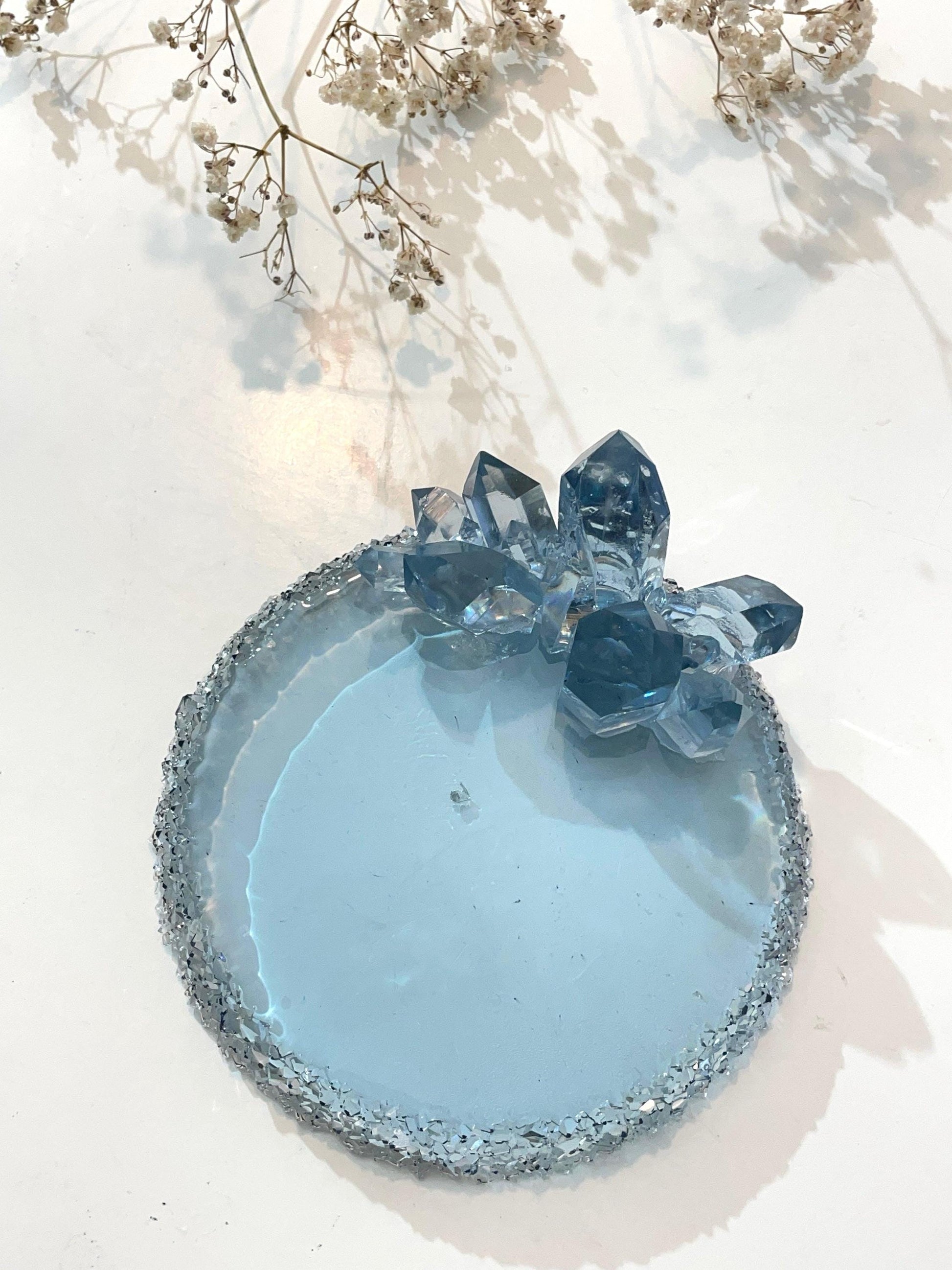 Modern Crystal Edged Tray Mold - Sparkly - New Design! Silicone Mold Ideas Decor Shop
