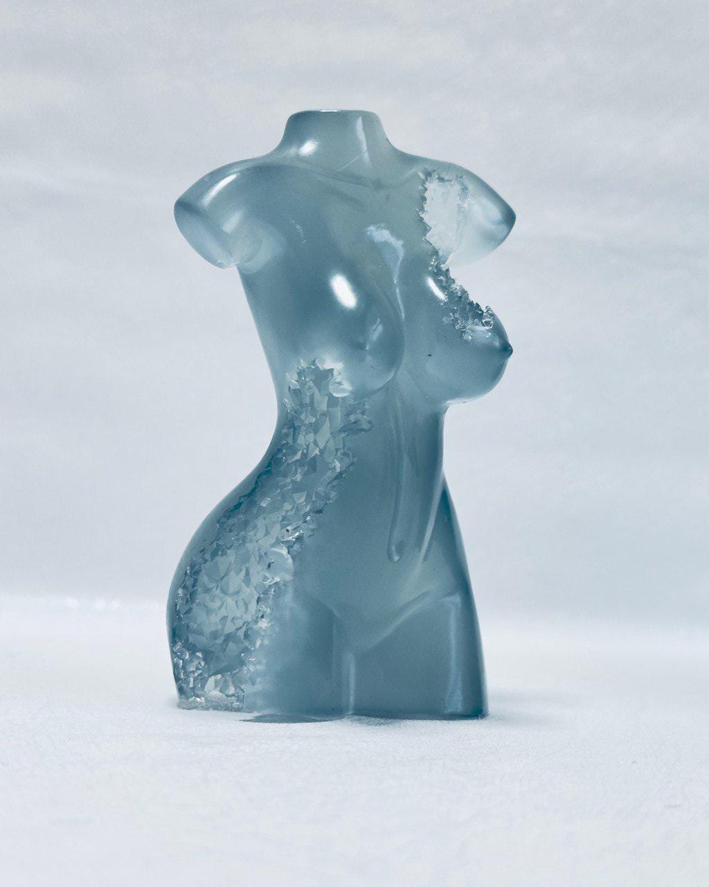 Geode Crystal Lady Body Candle Mold - DIY Silicone Mold for Soap, Resin Craft Resin Molds Ideas Decor Shop Default Title