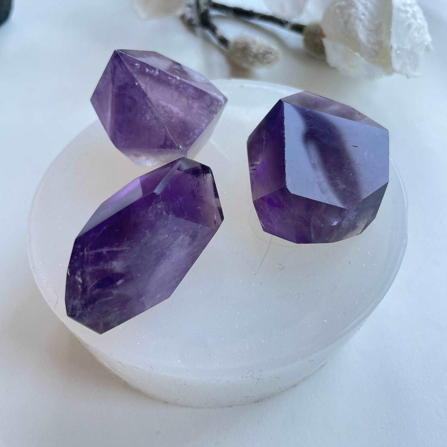 Stunning Amethyst Art and Jewelry Set with 3 Crystals Resin Molds Ideas Decor Shop