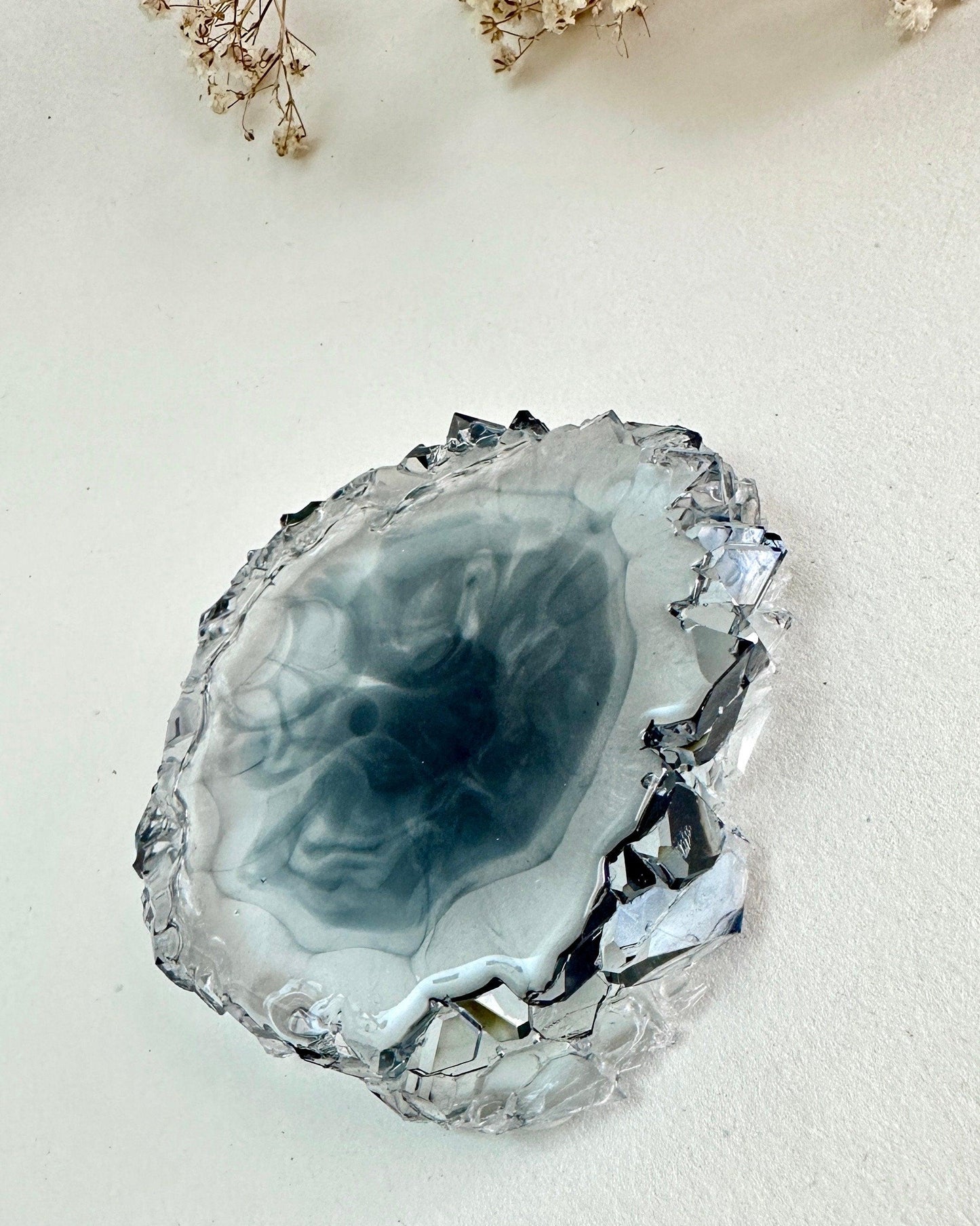 Stunning Coaster Silicone Mold with Crystal Edges Resin Molds Ideas Decor Shop
