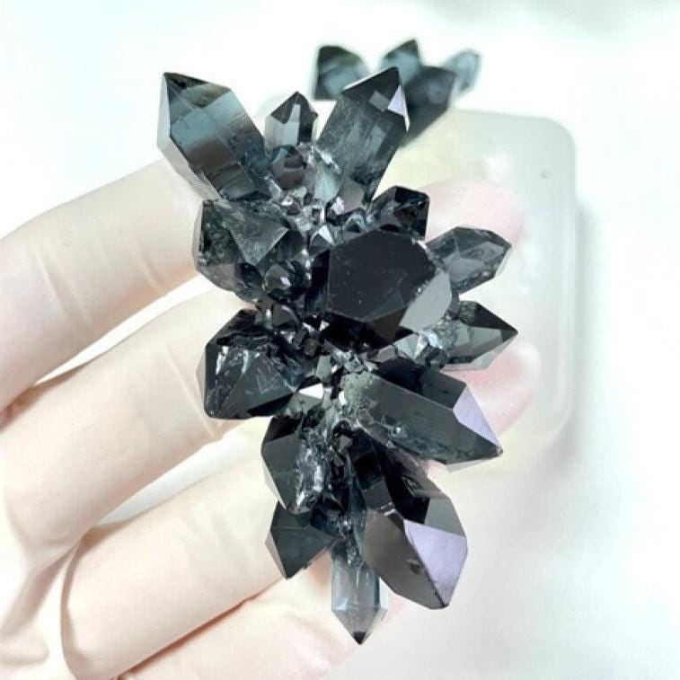 Stunning 2-Piece Crystal Cluster Mold with Little Crystals - Resin Crafting Supplies Silicone Mold Ideas Decor Shop