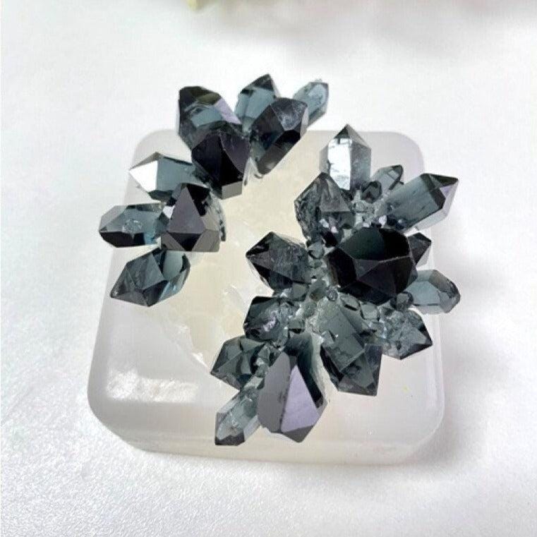 Stunning 2-Piece Crystal Cluster Mold with Little Crystals - Resin Crafting Supplies Silicone Mold Ideas Decor Shop