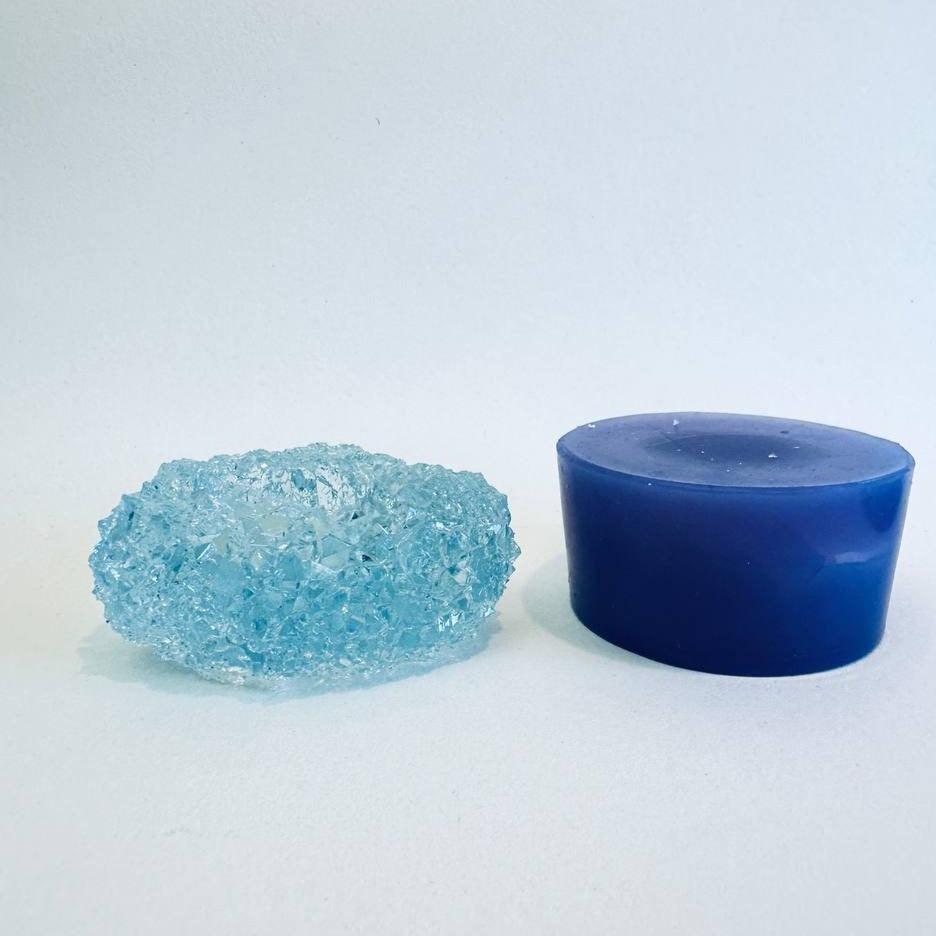 Handmade Crystal Tea Light Holder Mold for Geode Resin Casting Resin Molds Ideas Decor Shop