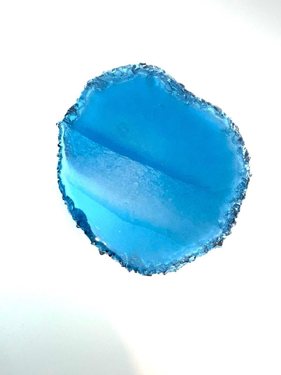 Round Tray with Crystal Edges Silicone Mold for Resin - Crafting Resin Molds Ideas Decor Shop