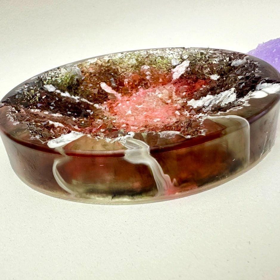 Silicone Druzy Insert Mold - Round Amethyst Gem Crafting Tool Resin Molds Ideas Decor Shop