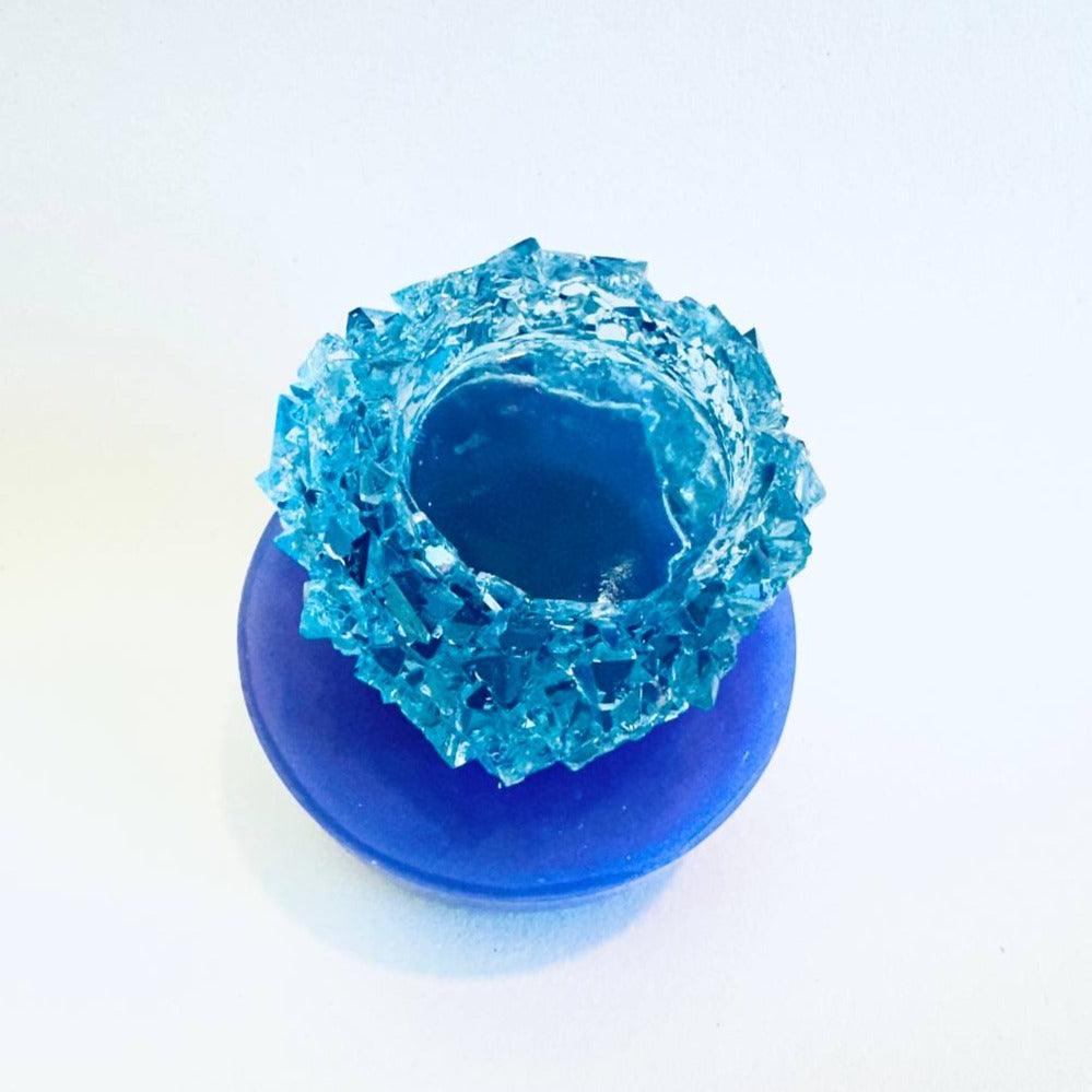 Geode Resin Casting Mold - Handmade Crystal Tea Light Holder Resin Molds Ideas Decor Shop