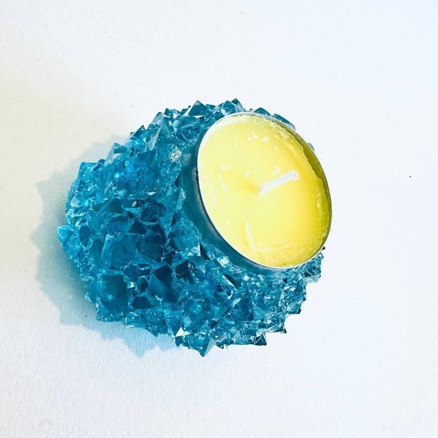 Geode Resin Casting Mold - Handmade Crystal Tea Light Holder Resin Molds Ideas Decor Shop