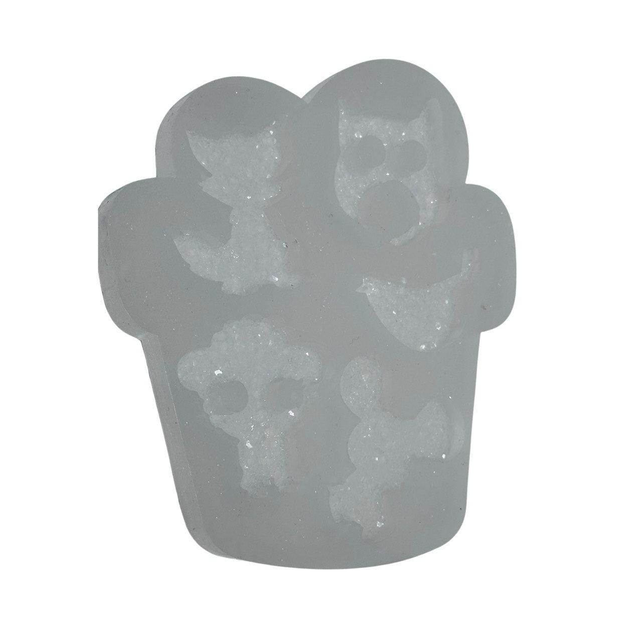 Shine Crystal Druzy Forest Animals Silicone Mold - Sheep, Fox, Owl Resin Molds Ideas Decor Shop