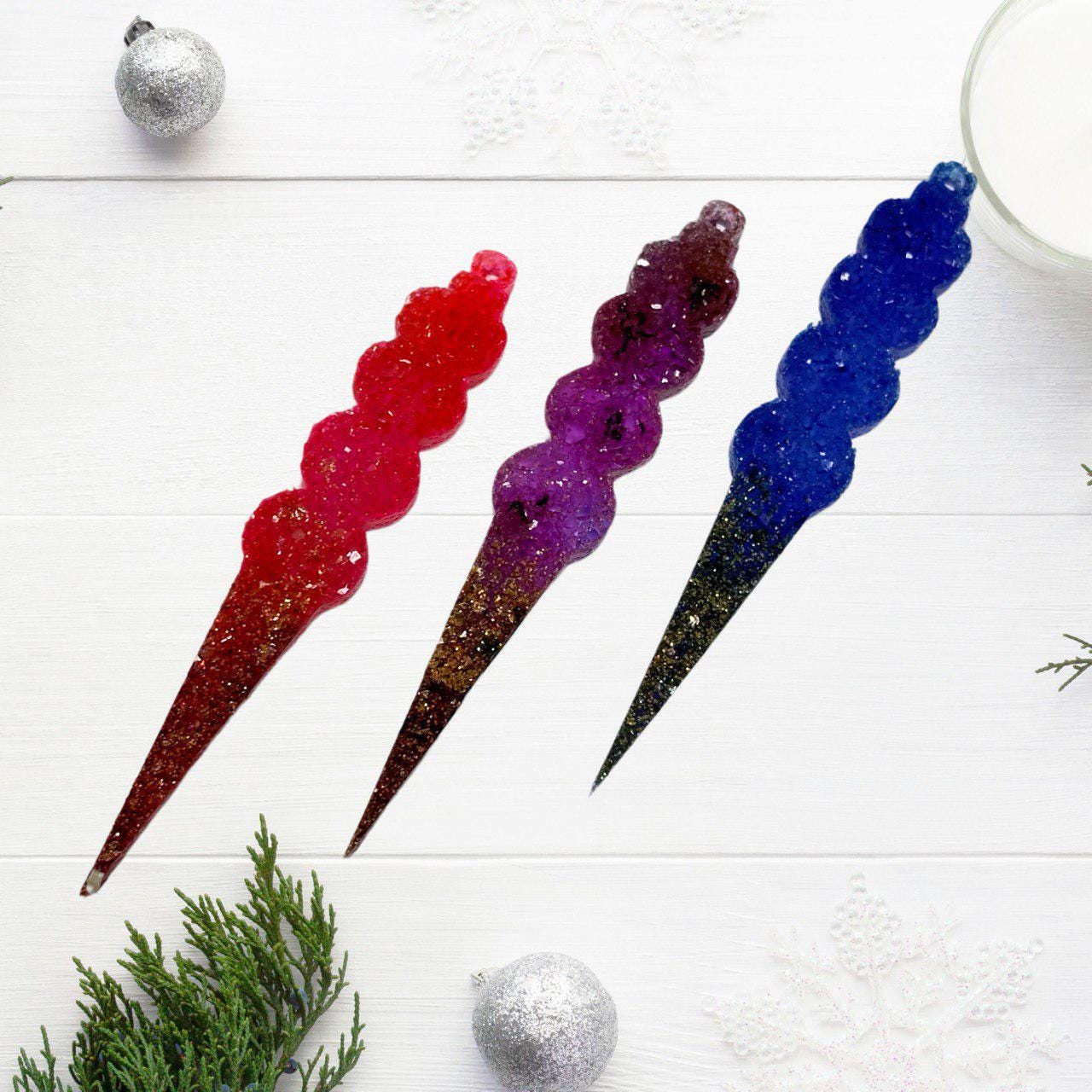 Druzy Icicle Silicone Mold – 3 Unique Shapes for DIY Resin Crafts Resin Molds Ideas Decor Shop