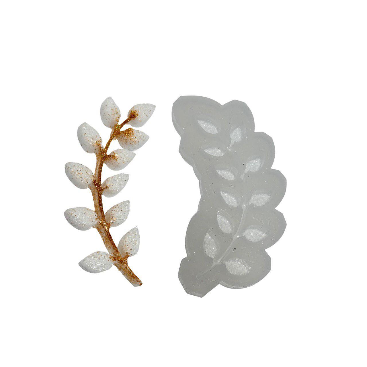 Crystal Druzy Laurel Ornament Resin Mold for DIY Epoxy Casting Silicone Mold Ideas Decor Shop