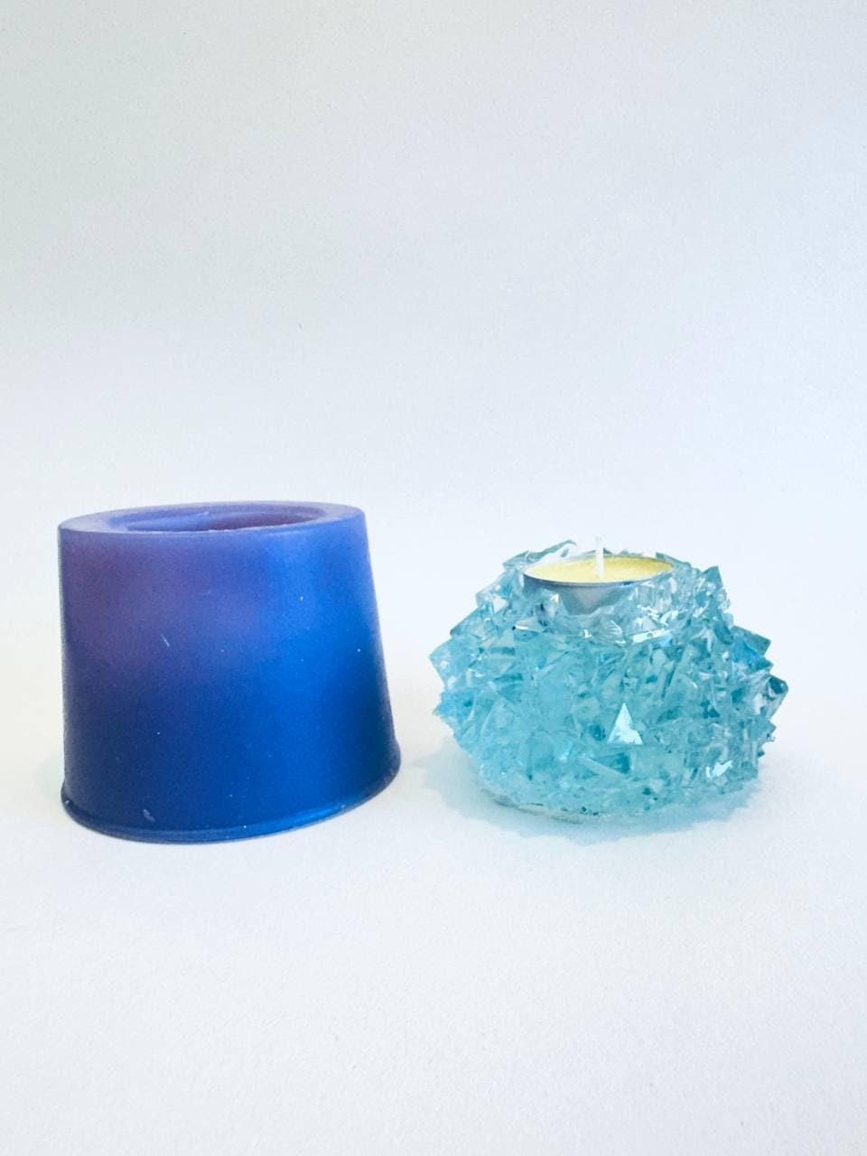 Crystal Tea Light Holder Mold for Exquisite Candleholder Creations - Handmade Decor Resin Molds Ideas Decor Shop