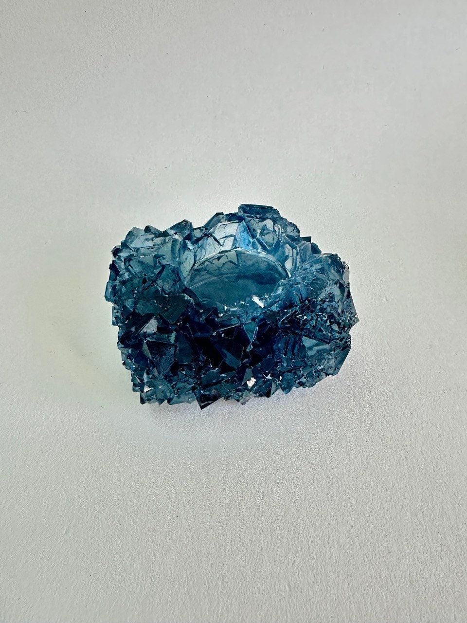 Geode Resin Casting Mold - Crystal Tea Light Holder Artisan Design Resin Molds Ideas Decor Shop