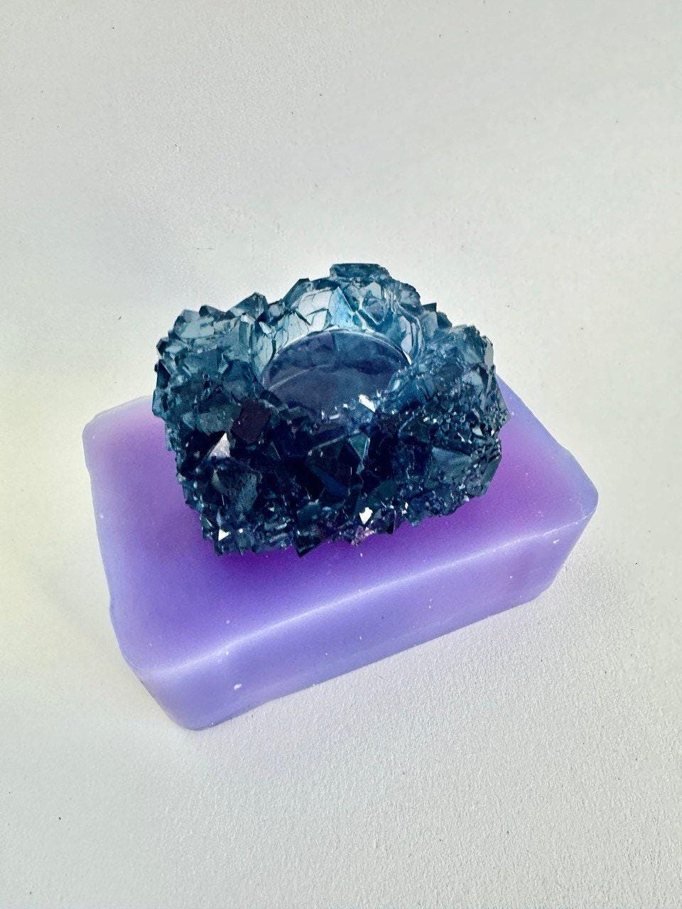 Geode Resin Casting Mold - Crystal Tea Light Holder Artisan Design Resin Molds Ideas Decor Shop