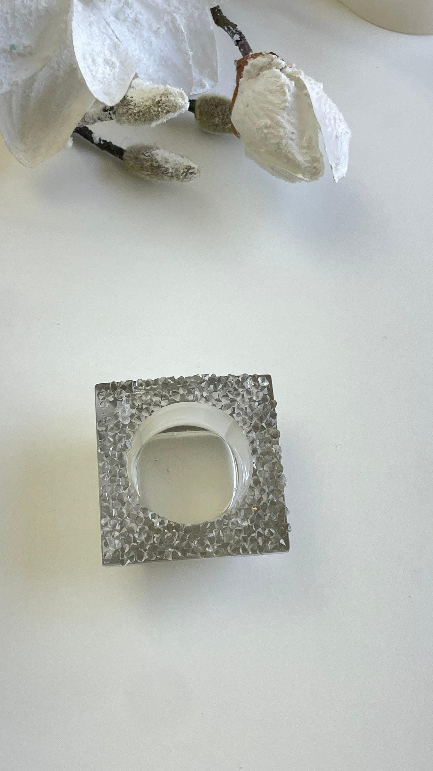 Crystal Tea Light Holder Silicone Mold for Resin Epoxy Art DIY Silicone Mold Ideas Decor Shop