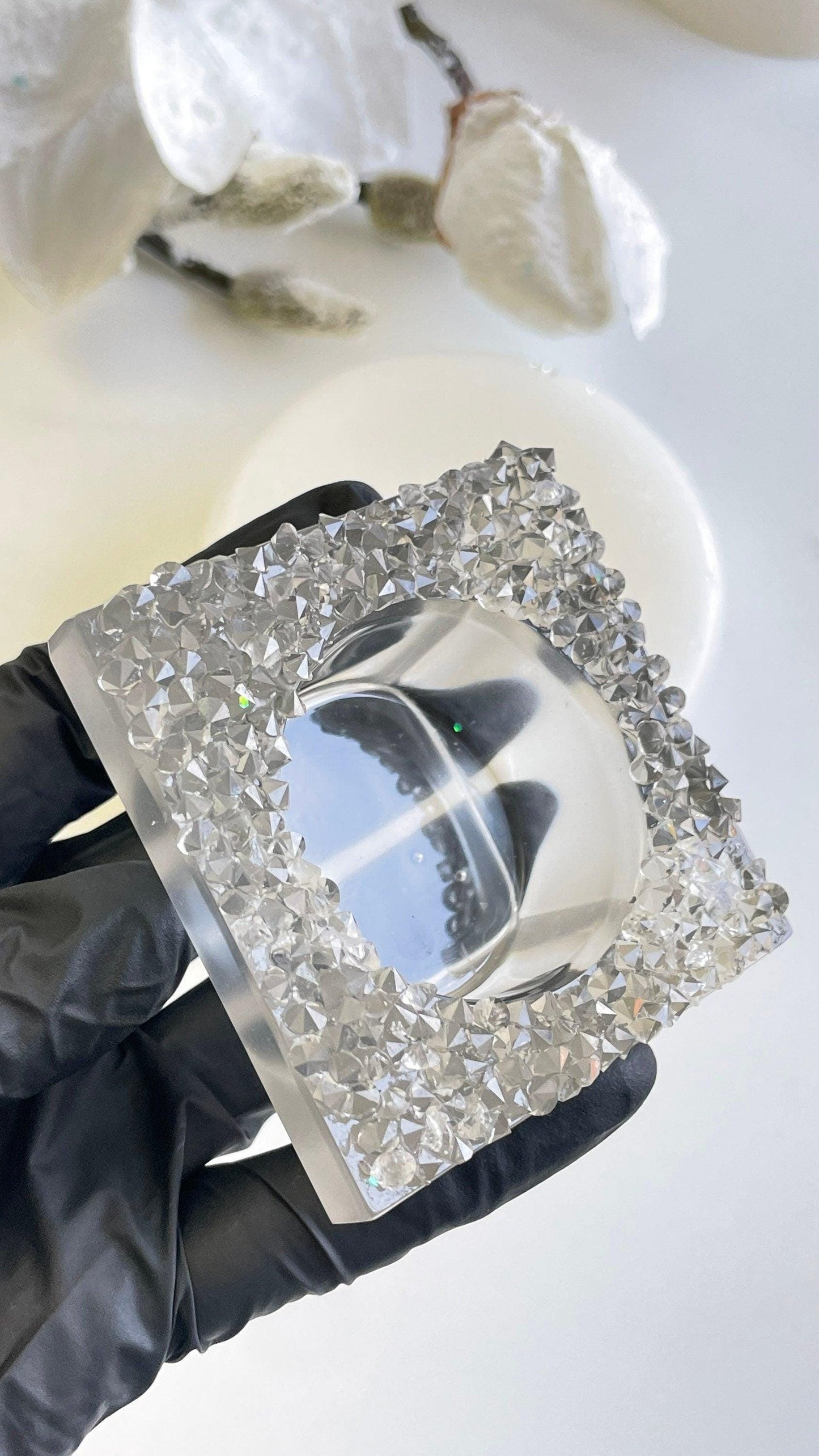 Crystal Tea Light Holder Silicone Mold for Resin Epoxy Art DIY Silicone Mold Ideas Decor Shop Default Title