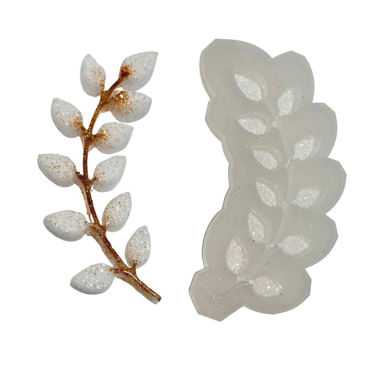 Crystal Druzy Laurel Ornament Resin Mold for DIY Epoxy Casting Silicone Mold Ideas Decor Shop