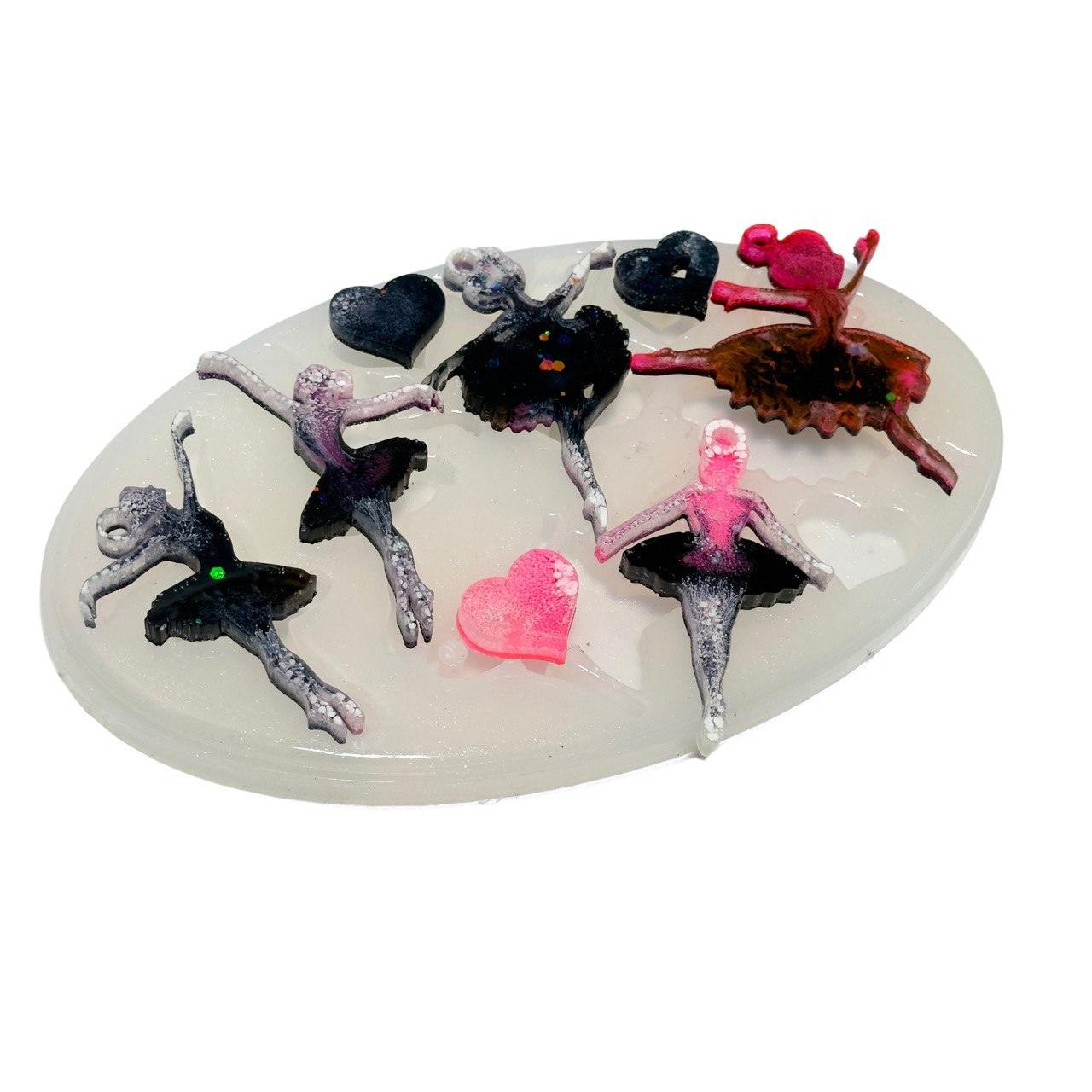 Large Silicone Ballerina Mold Set - 5-Piece - for Resin, Epoxy Art Resin Molds Ideas Decor Shop