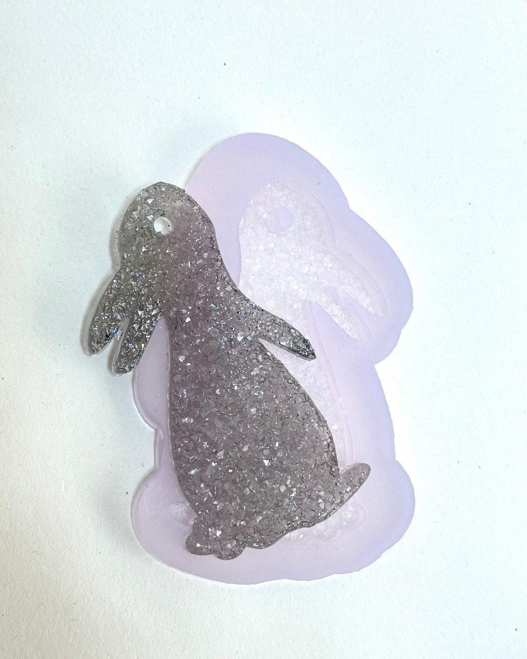 Crystal Bunny Mold – Druzy Resin Figurine Silicone Resin Molds Ideas Decor Shop