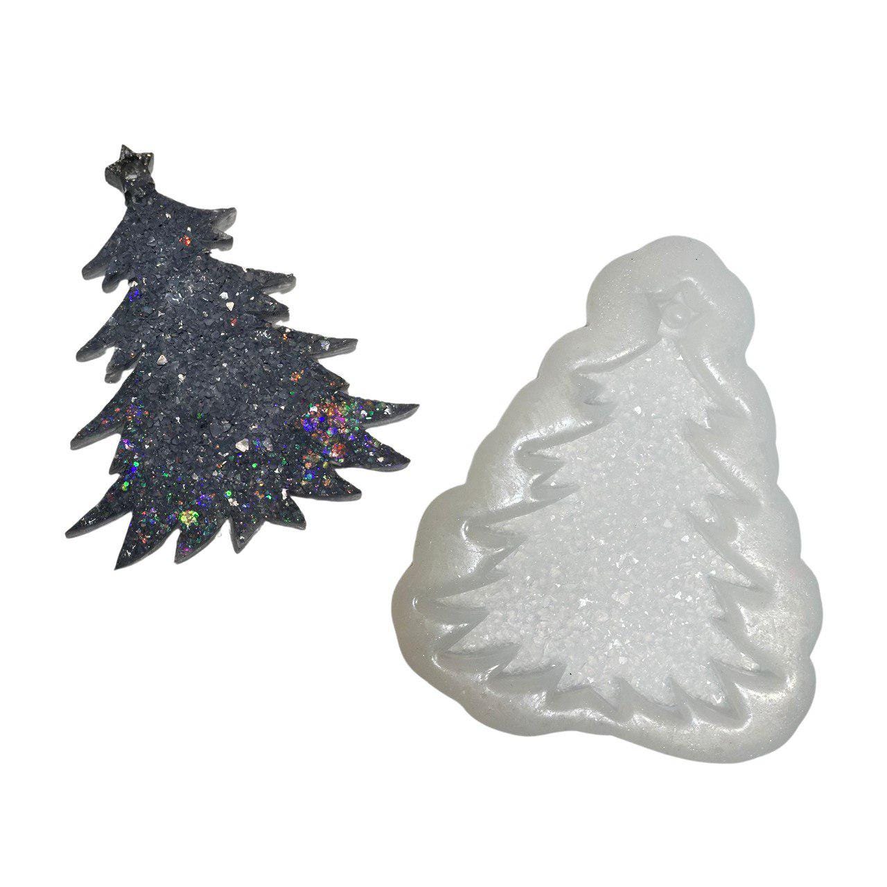 Crystal Christmas Tree Resin Mold – Druzy Silicone Mold for DIY Ornaments Resin Molds Ideas Decor Shop