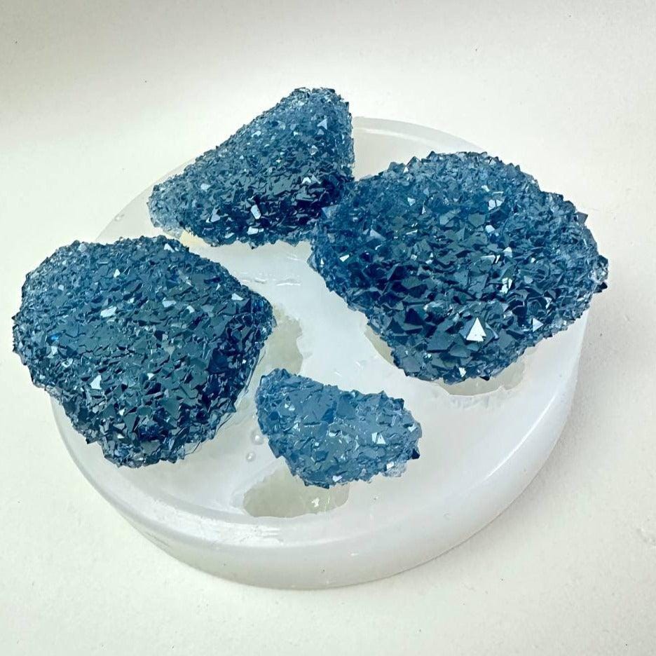 4 Shine Crystal Cluster Silicone Mold for Resin and Craft Projects Resin Molds Ideas Decor Shop