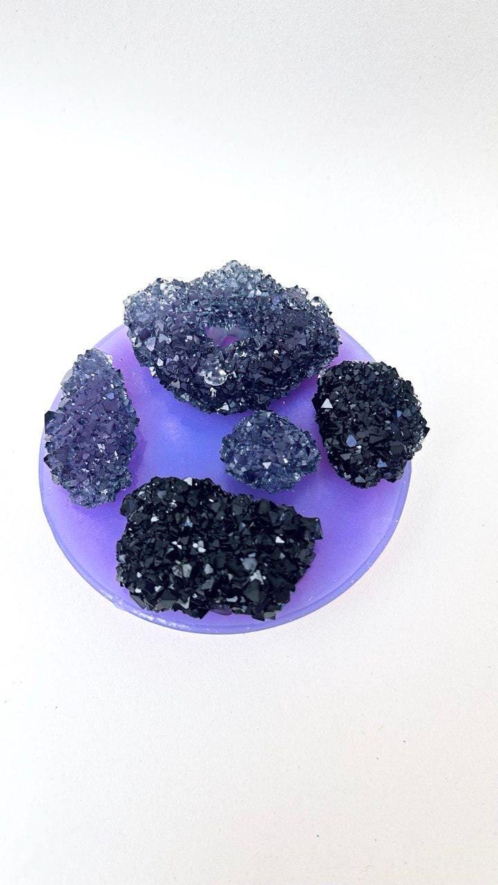 5 Pcs Crystal Cluster Silicone Mold for Stunning Resin Art Creations Resin Molds Ideas Decor Shop
