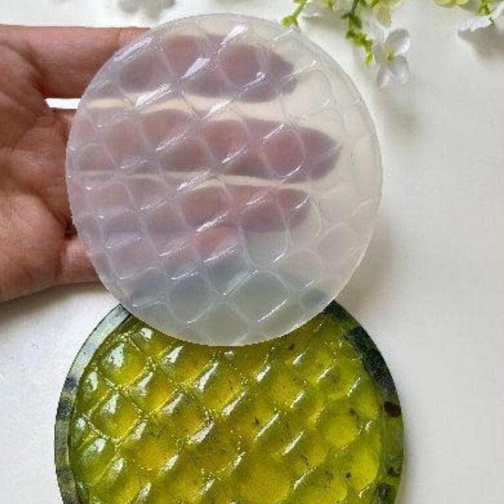 Crocodile Skin Insert Silicone Mold | Resin Tray snd Coaster for DIY Crafts Silicone Mold Ideas Decor Shop