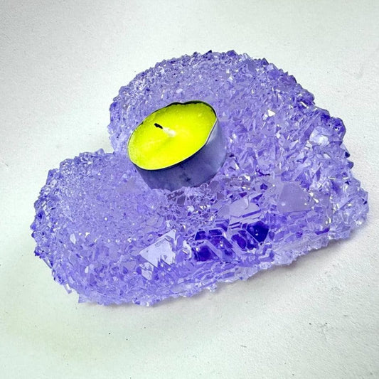 Large Heart Shaped Crystal Mold for Tea Light Holders - Resin Casting Supply Resin Molds Ideas Decor Shop Default Title