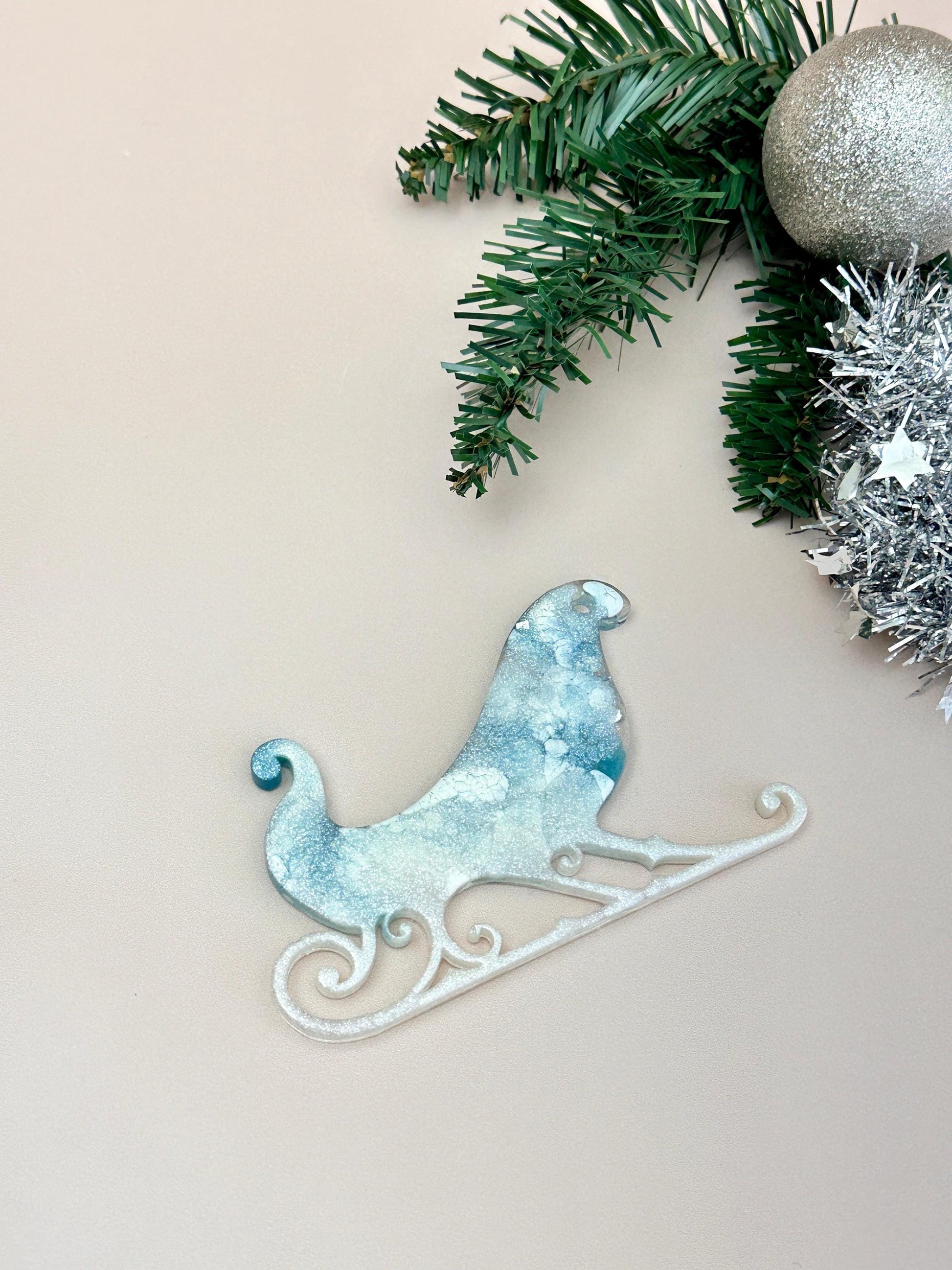 Large Silicone Christmas Sleigh Tree Toys Mold for Resin Crafts Silicone Mold Ideas Decor Shop