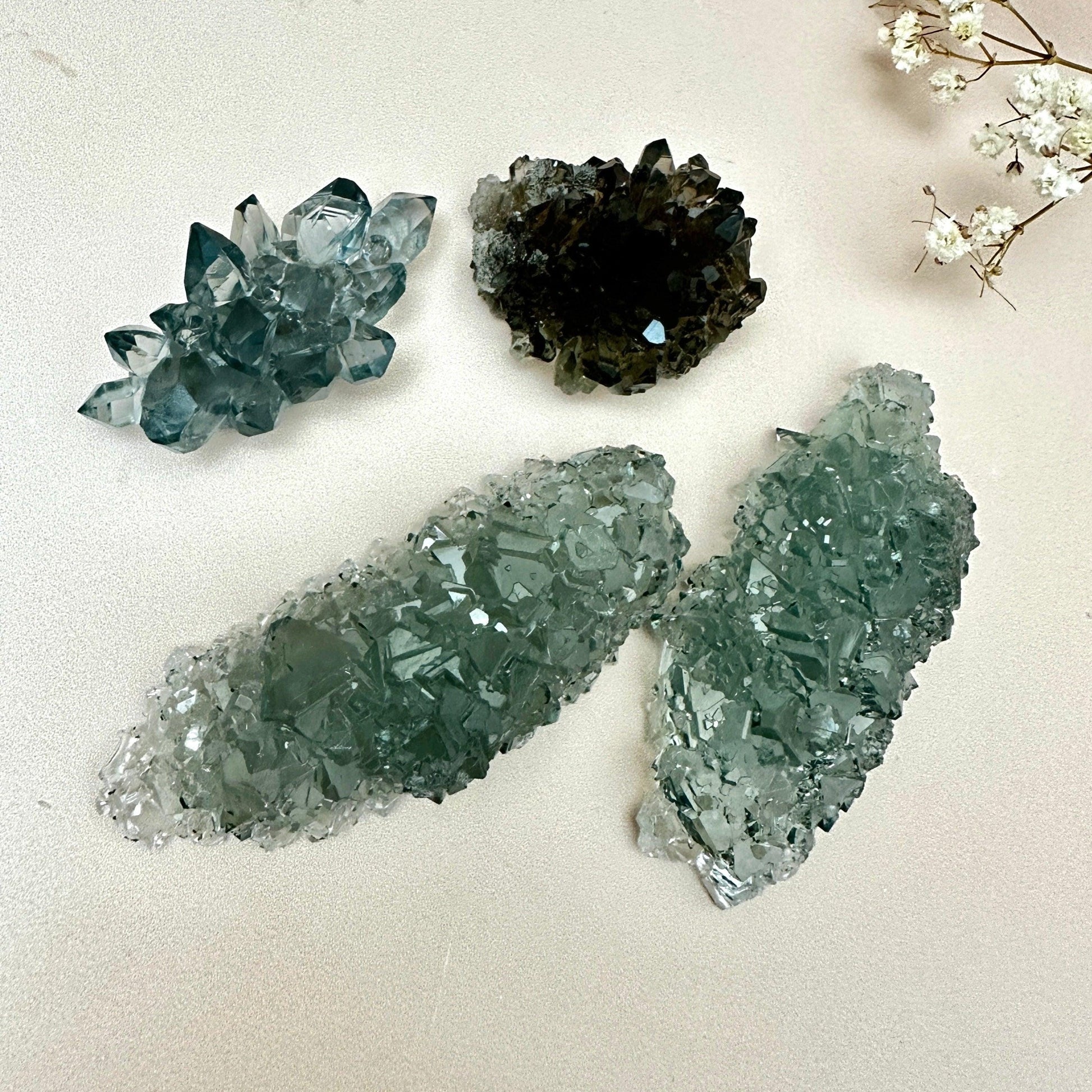 4 Piece Silicone Mold Set for Resin Art - Crystal Cluster Shapes Resin Molds Ideas Decor Shop