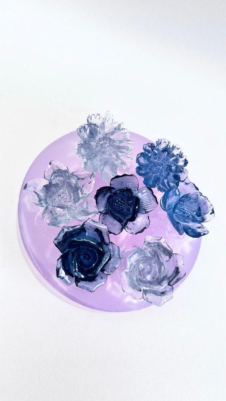 3D Floral Silicone Molds for Resin Crafts, Detailed Flower Designs Silicone Mold Ideas Decor Shop