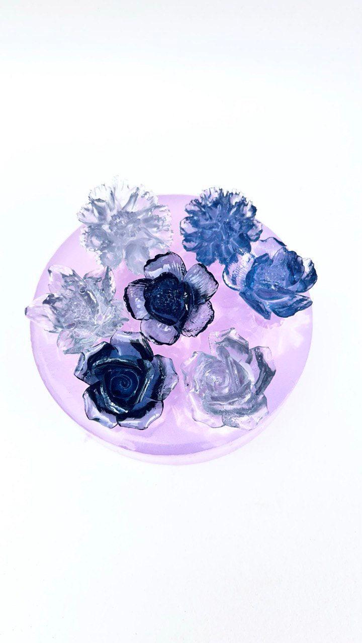 3D Floral Silicone Molds for Resin Crafts, Detailed Flower Designs Silicone Mold Ideas Decor Shop