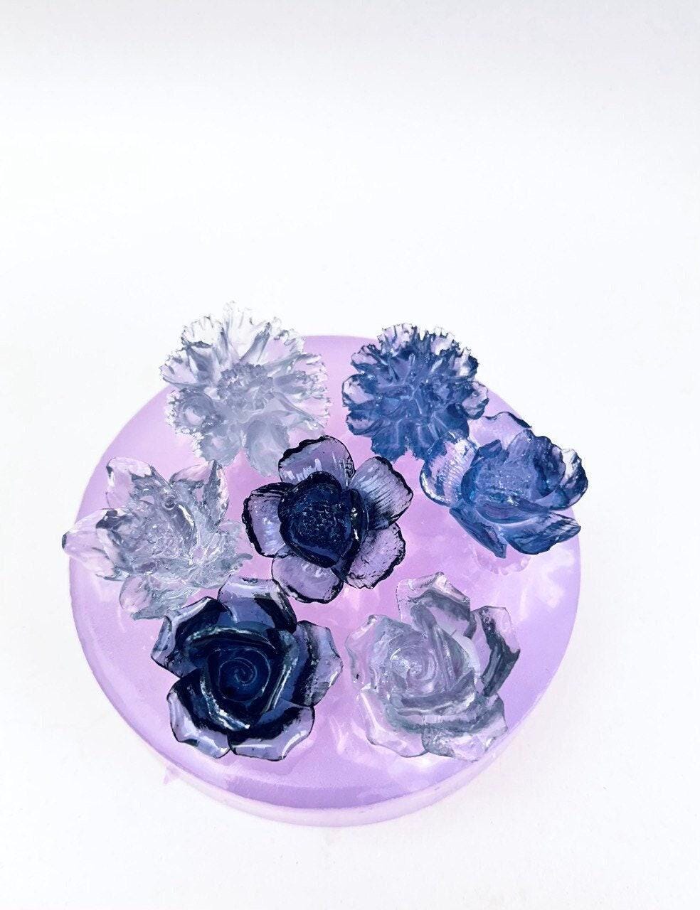 3D Floral Silicone Molds for Resin Crafts, Detailed Flower Designs Silicone Mold Ideas Decor Shop