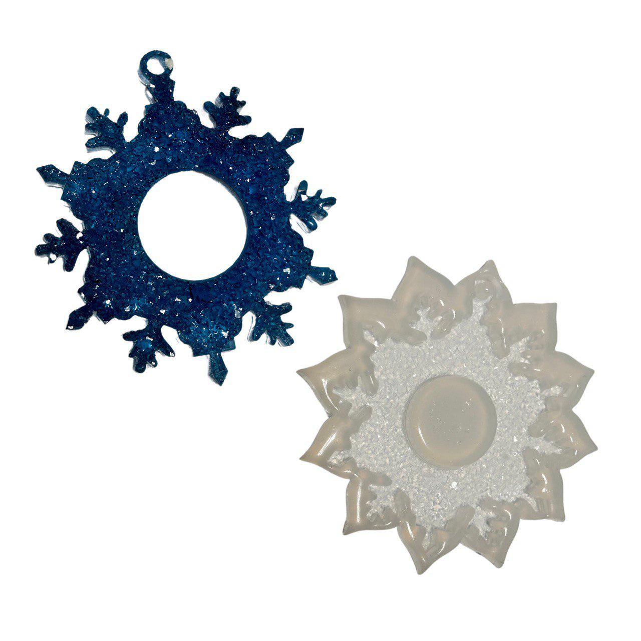 Elegant Snowflake Resin Mold with Crystals Silicone Mold Ideas Decor Shop