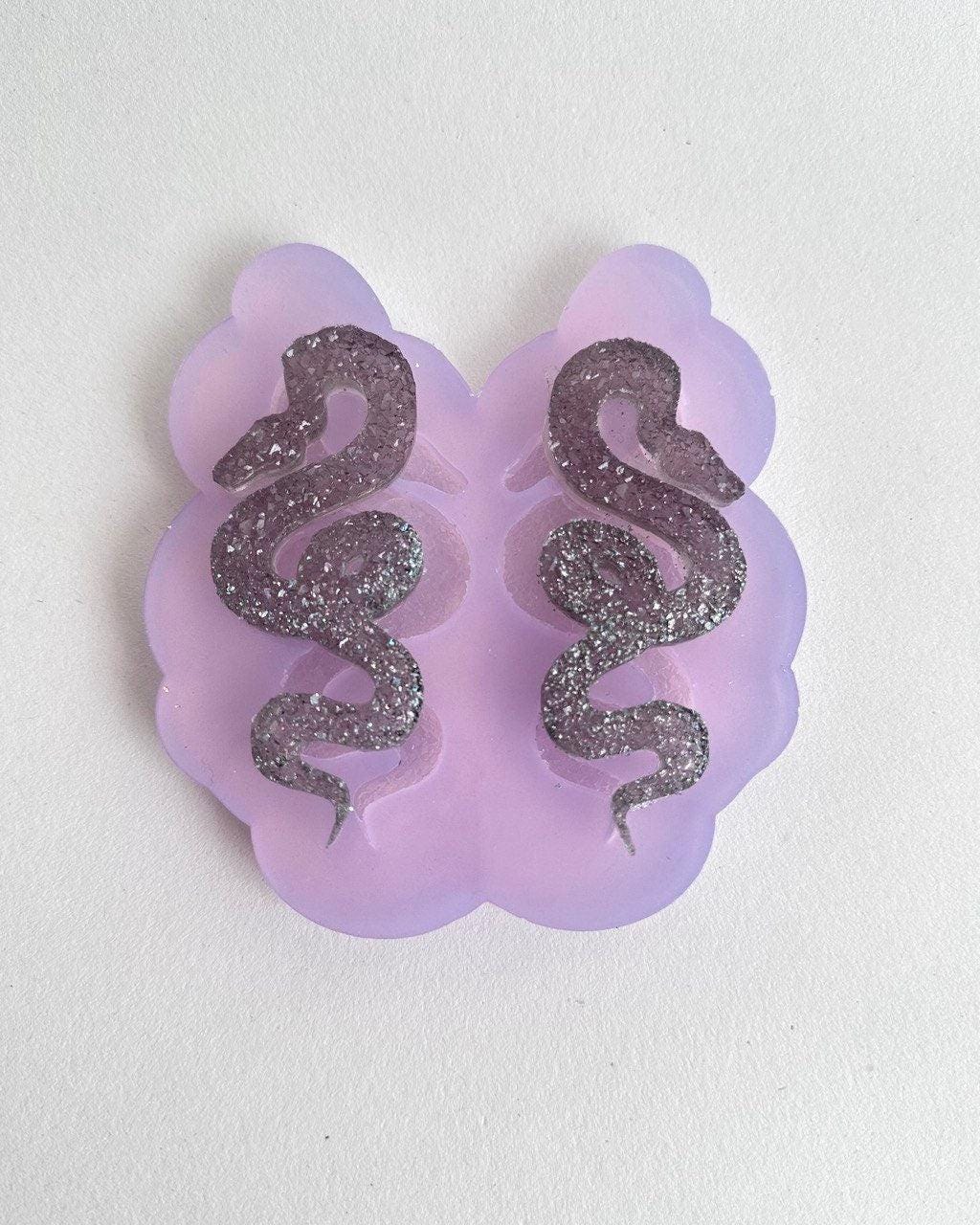 Set of 2 Premium Crystal Snakes Silicone Molds for Resin Jewelry Silicone Mold Ideas Decor Shop