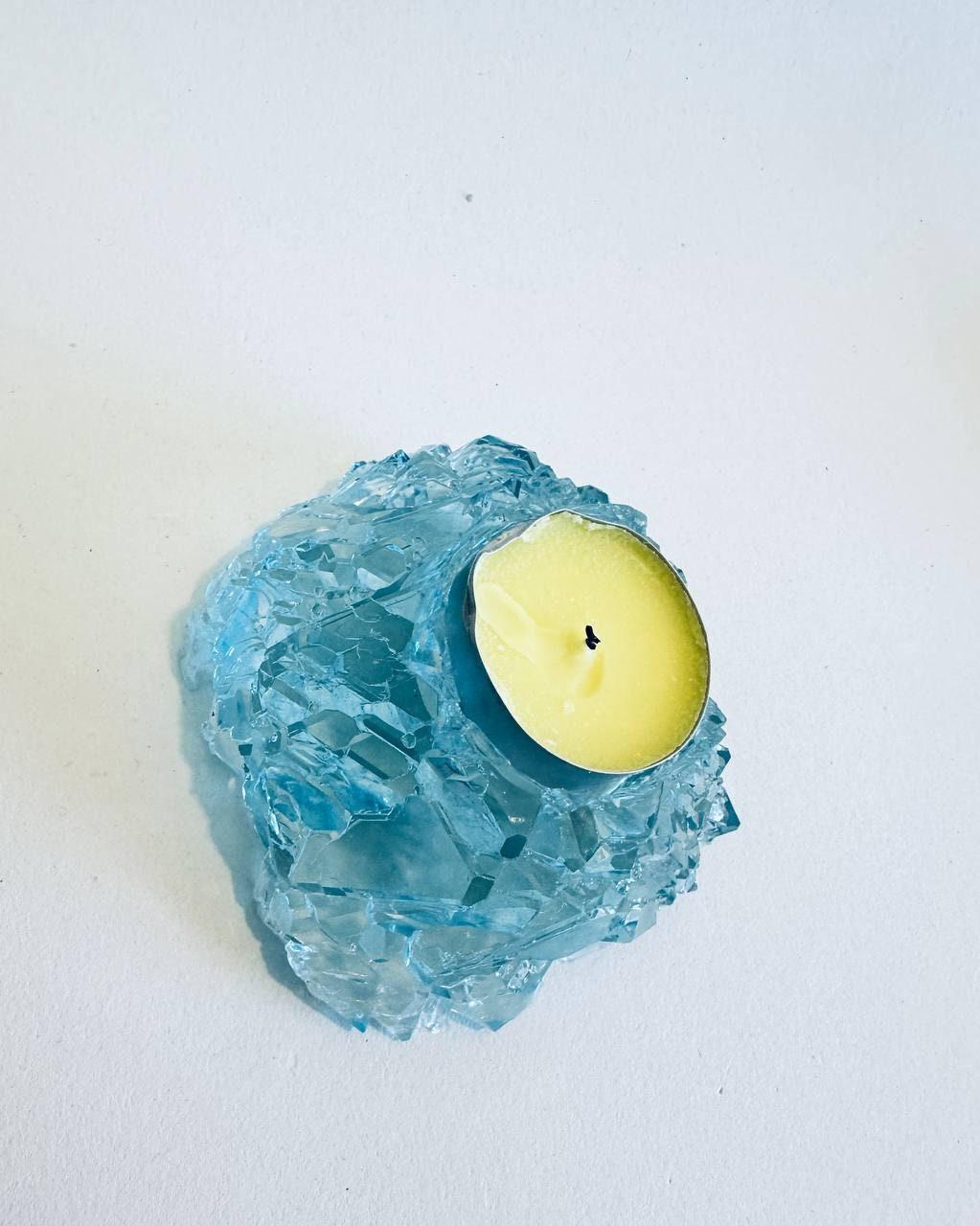 Geode Resin Casting Mold - Crystal Tea Light Holder Artisan Design Silicone Mold Ideas Decor Shop