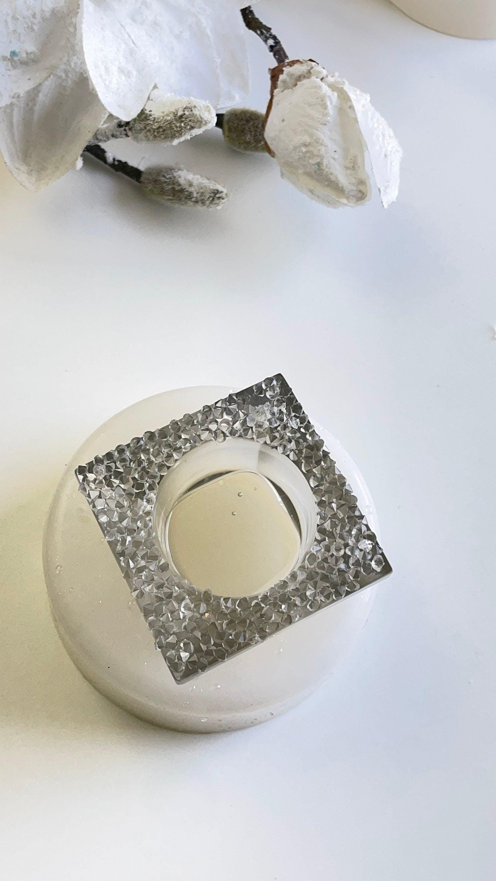 Crystal Tea Light Holder Silicone Mold for Resin Epoxy Art DIY Silicone Mold Ideas Decor Shop
