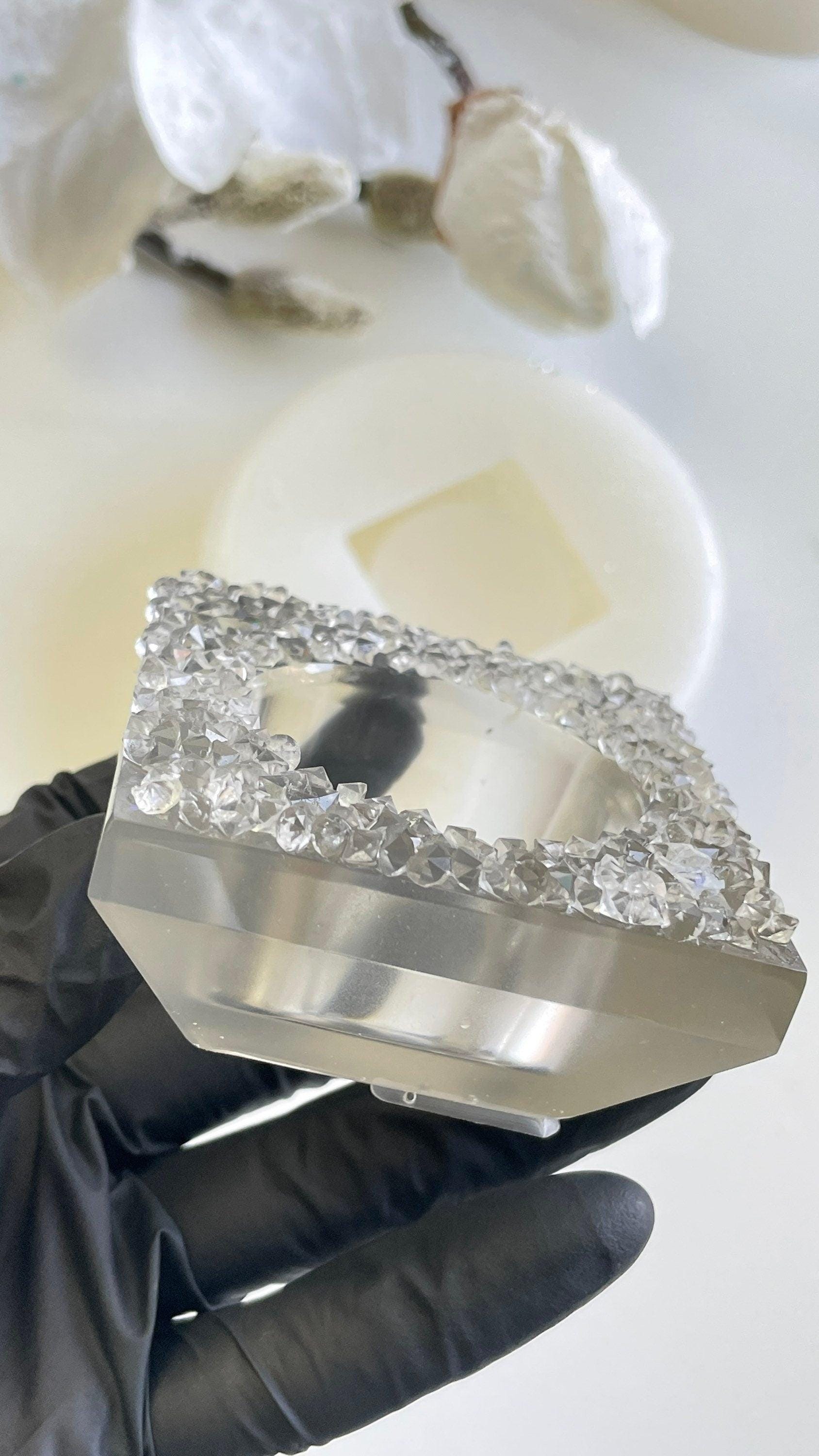 Crystal Tea Light Holder Silicone Mold for Resin Epoxy Art DIY Silicone Mold Ideas Decor Shop