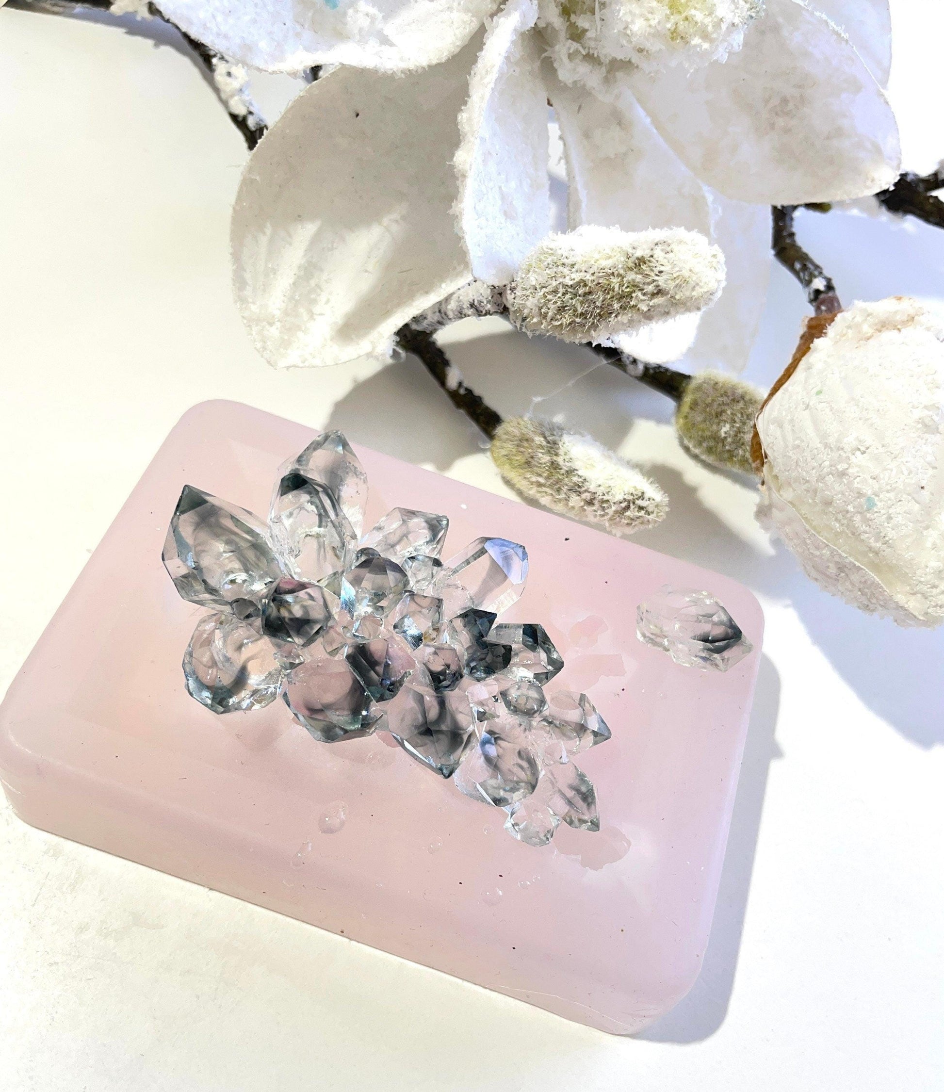2 Pc Little Crystal Cluster Silicone Molds for Resin Crafts DIY Resin Molds Ideas Decor Shop