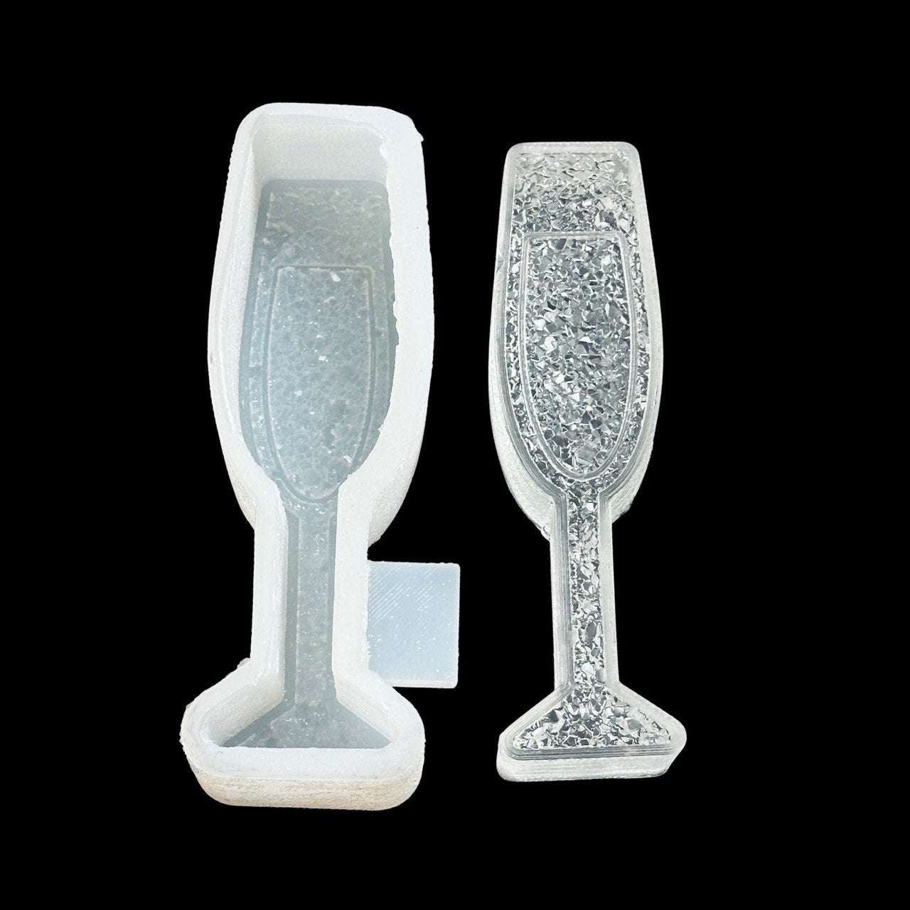 Druzy Champagne Glass Silicone Mold