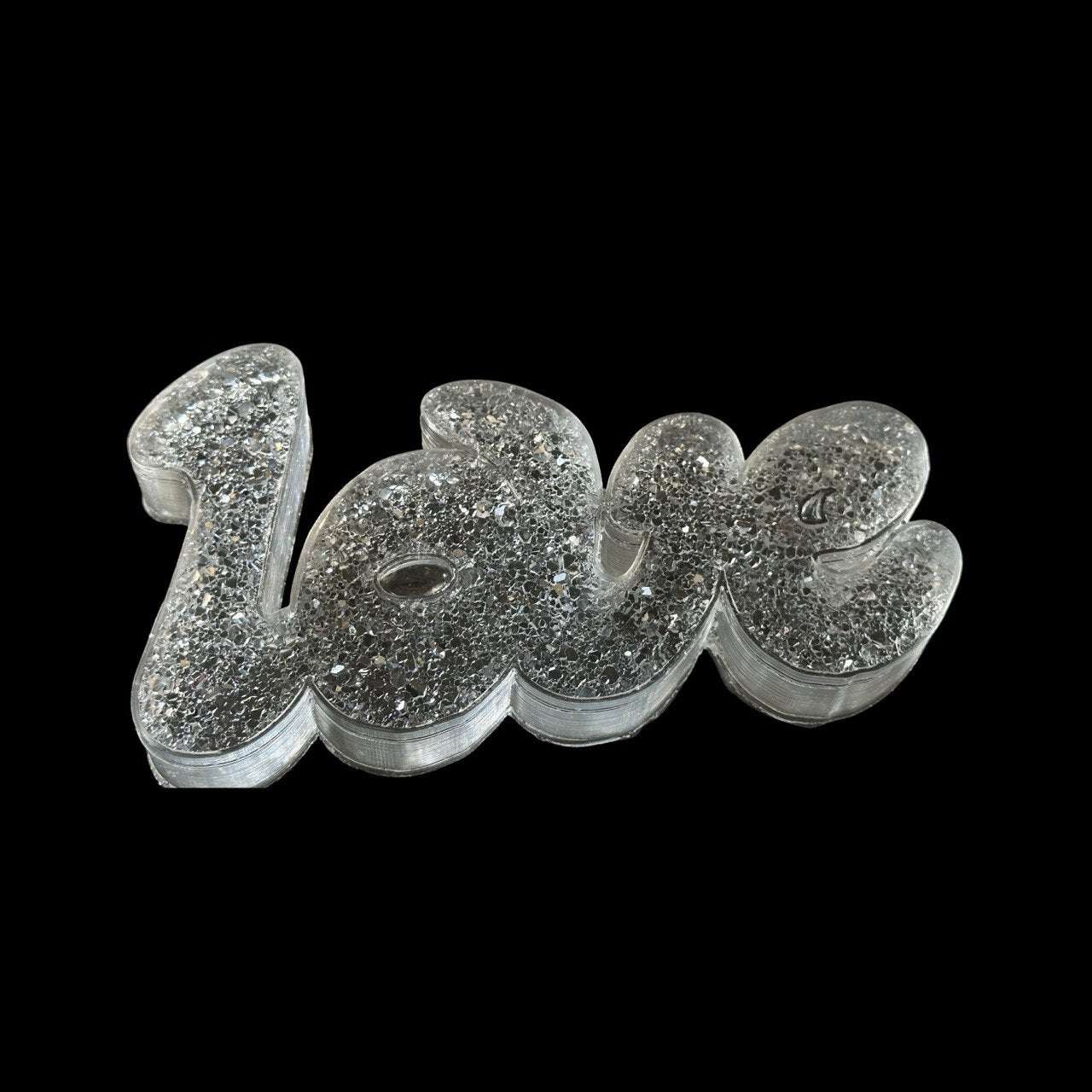 Large Druzy Silicone Mold LOVE