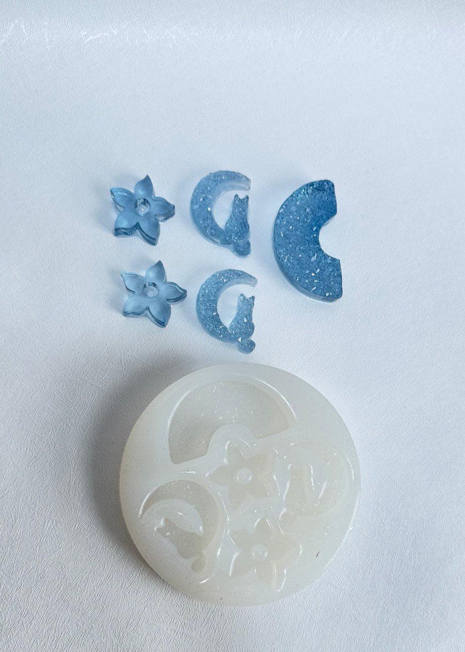 Crystal Cat, Rainbow and Flower Silicone Molds for Resin Jewelry Making Resin Molds Ideas Decor Shop