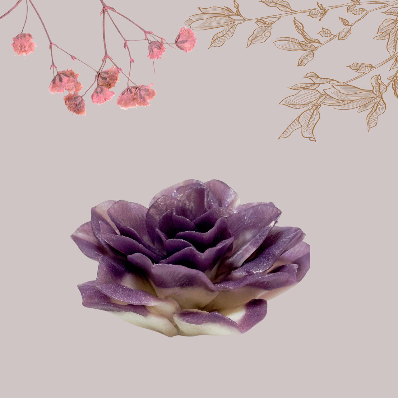 Luxurious Flower Silicone Resin Mold - Candle Making Supply Resin Molds Ideas Decor Shop