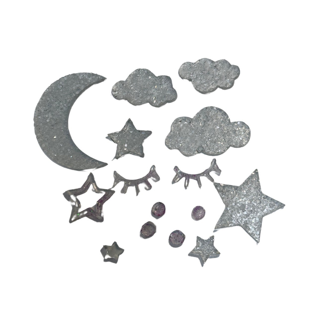 Druzy Magic Resin Mold - Stars, Moon, Eyes, Clouds - DIY Jewelry Making Kit Silicone Mold Ideas Decor Shop