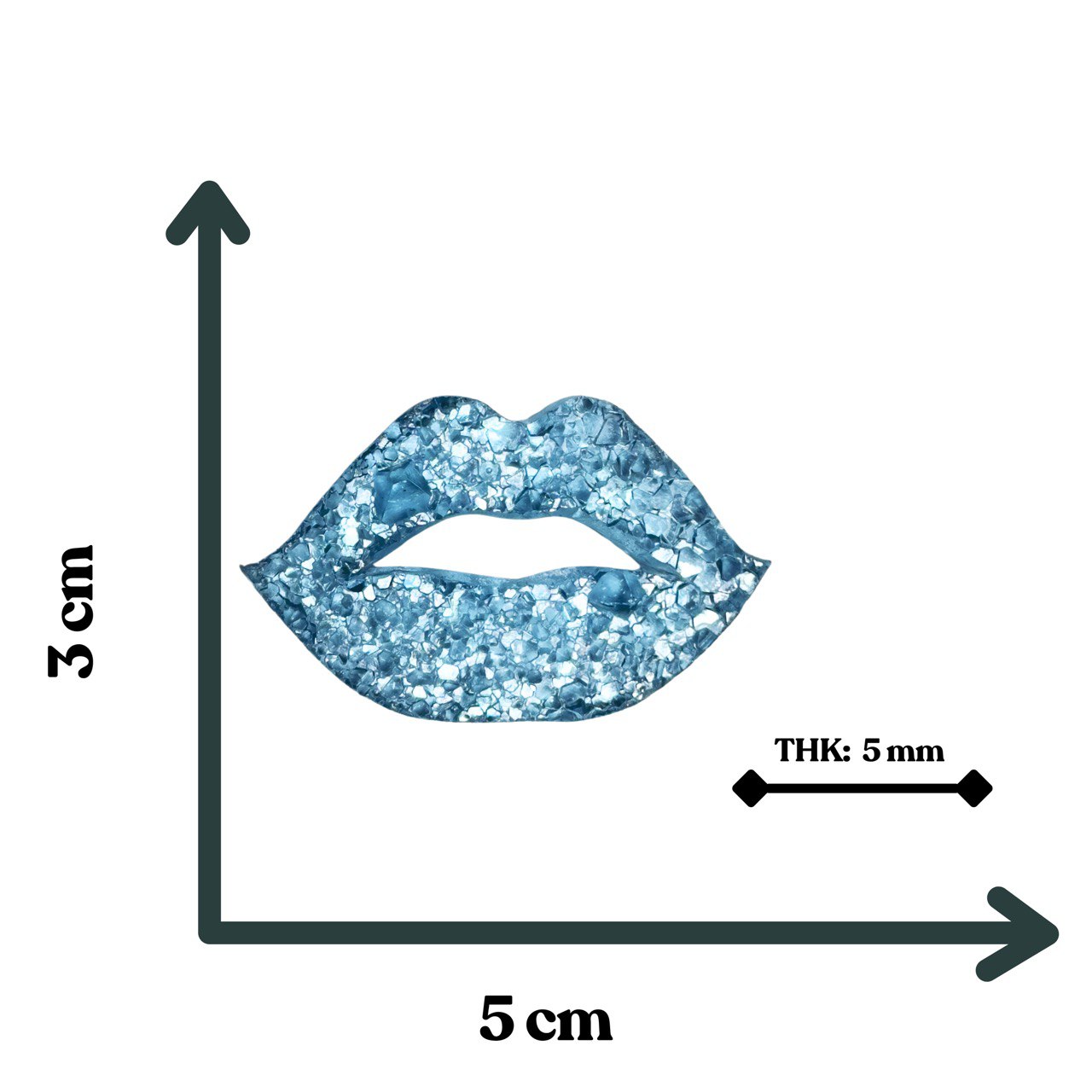 Crystal Lips Druzy Resin Mold - DIY Jewelry Making and Keychain Tool Silicone Mold Ideas Decor Shop