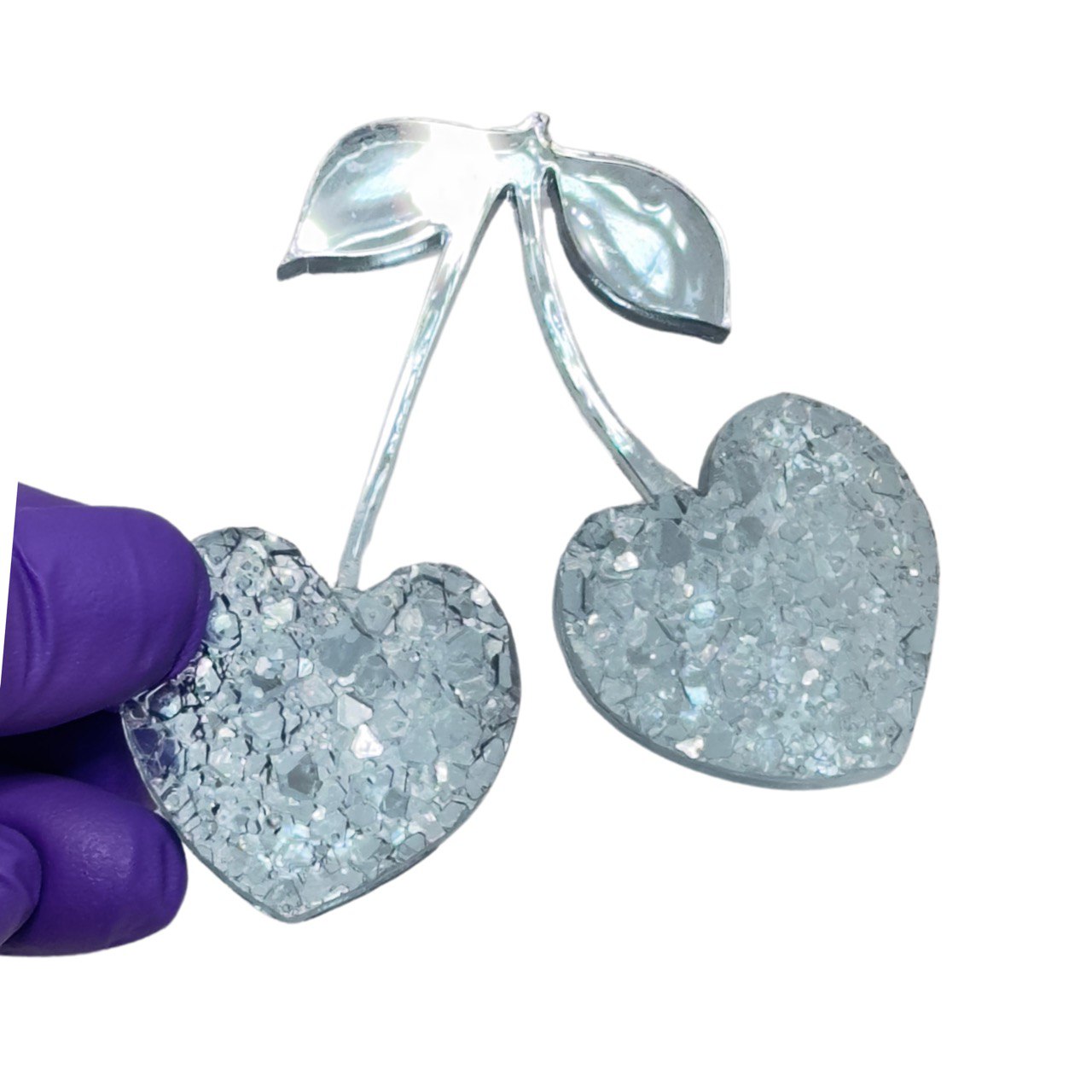 Cherries Crystal Druzy Resin Mold - DIY Jewelry and Keychain Craft Tool Silicone Mold Ideas Decor Shop