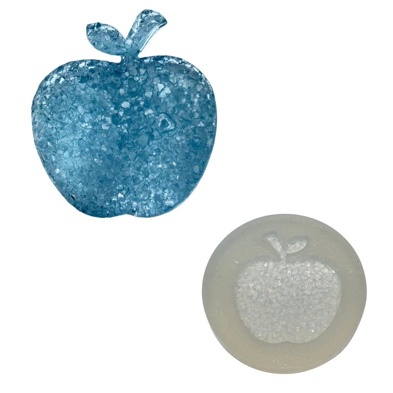 Crystal Apple Druzy Resin Mold - DIY Jewelry Making and Keychain Silicone Mold Ideas Decor Shop
