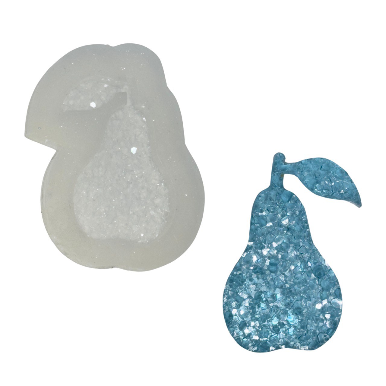 Crystal Druzy Pear Mold | Resin Mold for Jewelry and Keychain Making Silicone Mold Ideas Decor Shop