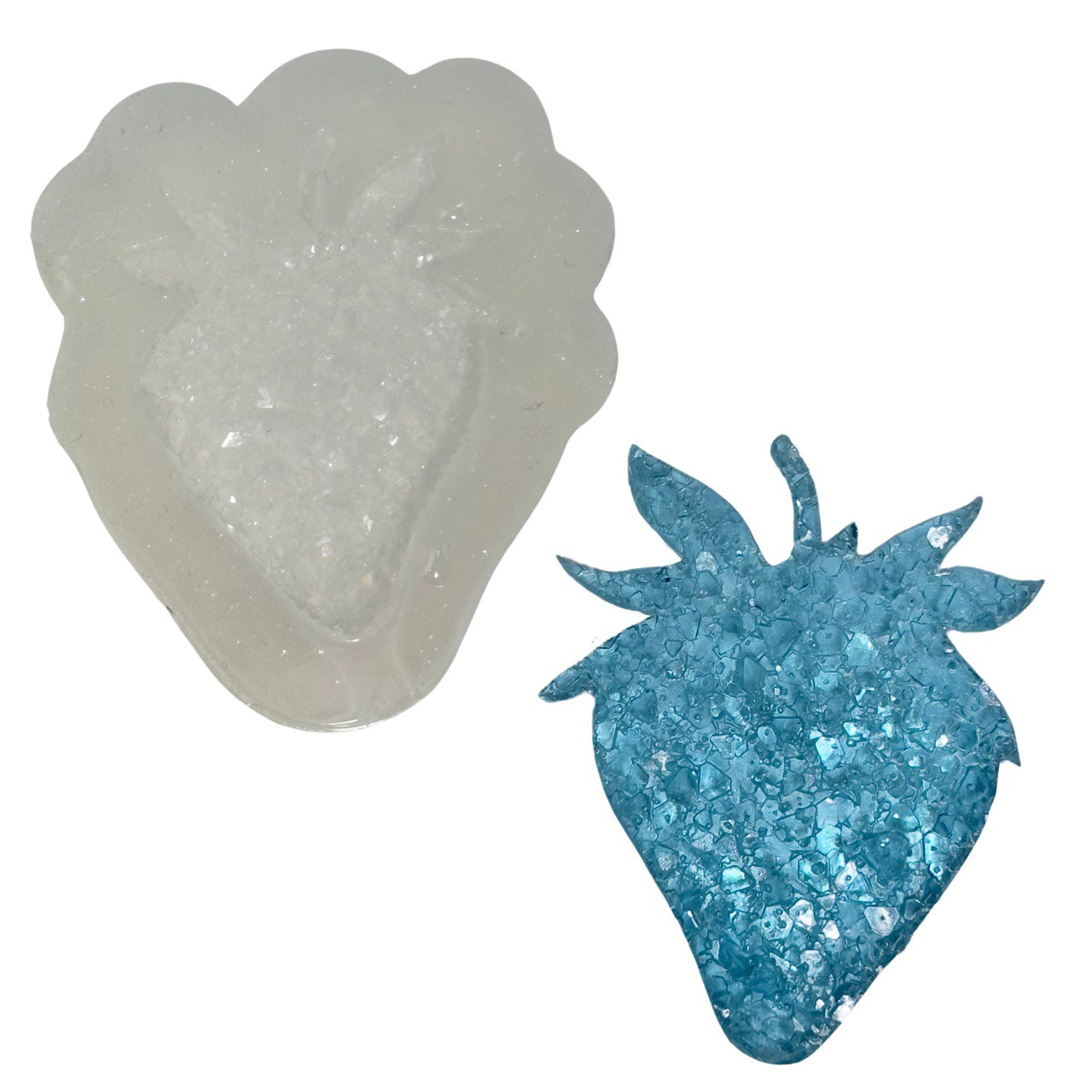 Crystal Druzy Strawberry Mold | Resin Mold for Jewelry and Crafts Silicone Mold Ideas Decor Shop